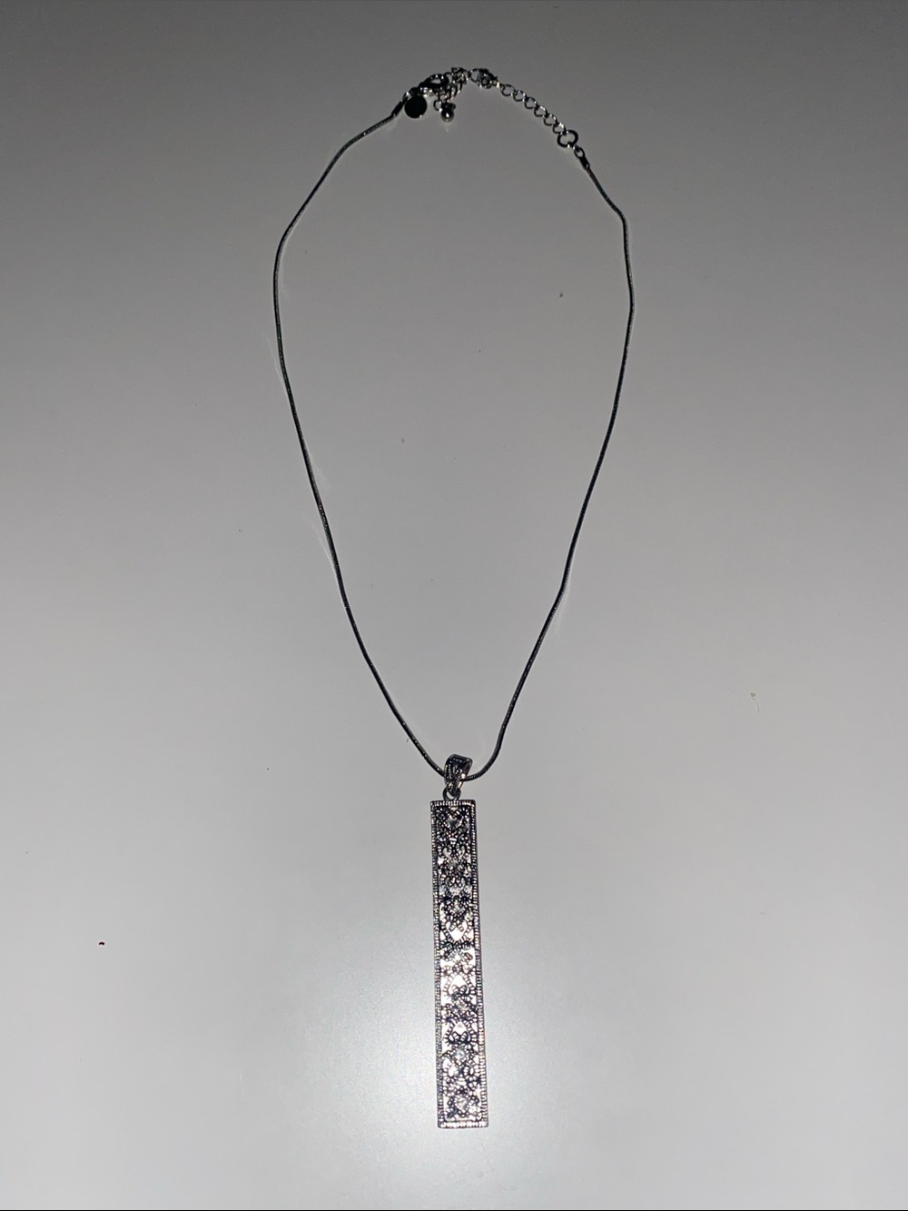 Silver Bar Pendant Necklace - Women Jewelry